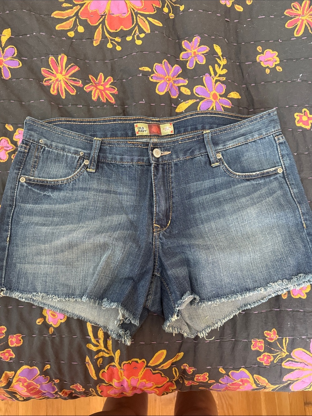 Old Navy Faded Blue Denim Cutoff Shorts